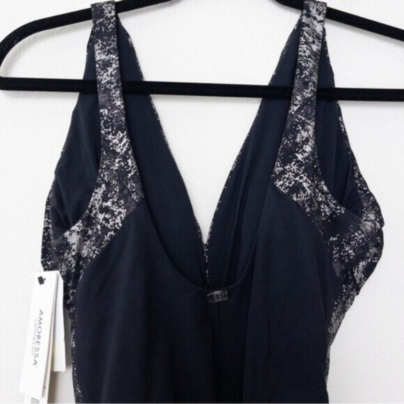 NWT Amoressa Into The Mystic Siddhartha One Piece 6 Black Metallic Sculpt Smooth - Picture 9 of 12